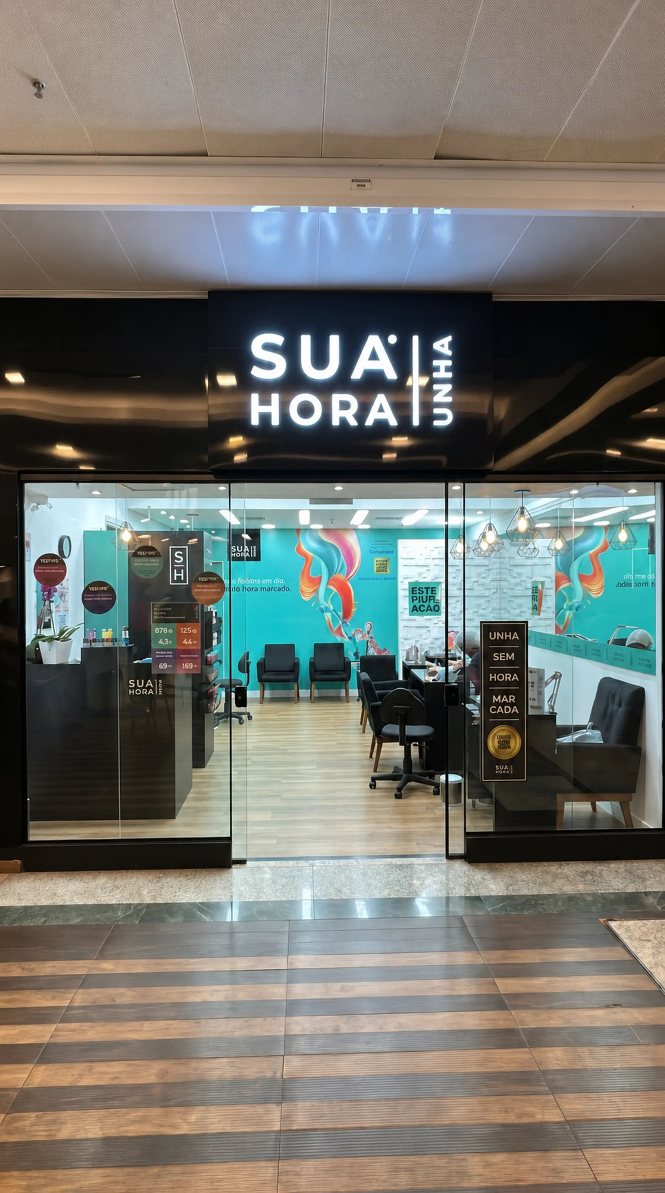 Loja Sua Hora Unha entregue pela Grota em shopping
